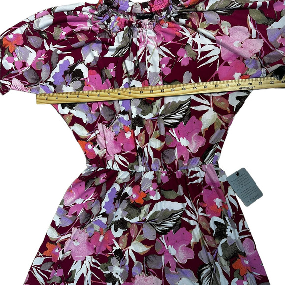 Maggy London Floral Dress Size 2 NWT Berry Pink - Picture 13 of 13